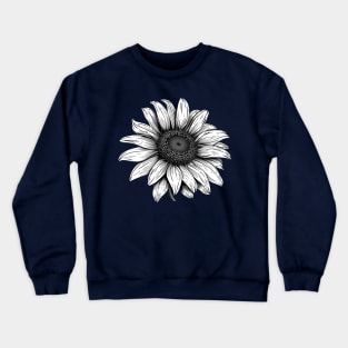 Sun Flower white Crewneck Sweatshirt